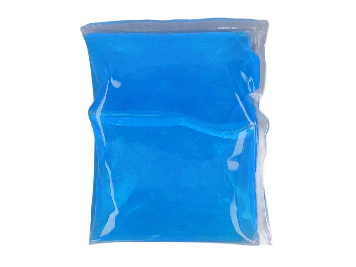 Compresa de gel frío reutilizable para los dedos para aliviar el dolor.