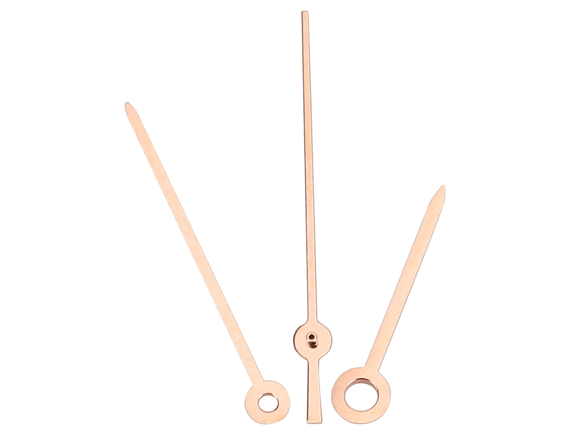 Agujas De Reloj De Hora, Minuto Y Segundo Para Mecanismo F05.111, Oro Rosa.