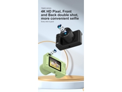 Câmara Digital 4K 2,4 Polegadas Zoom 8x HD CCD Câmara Dupla com Tripé Branco GERTIZ