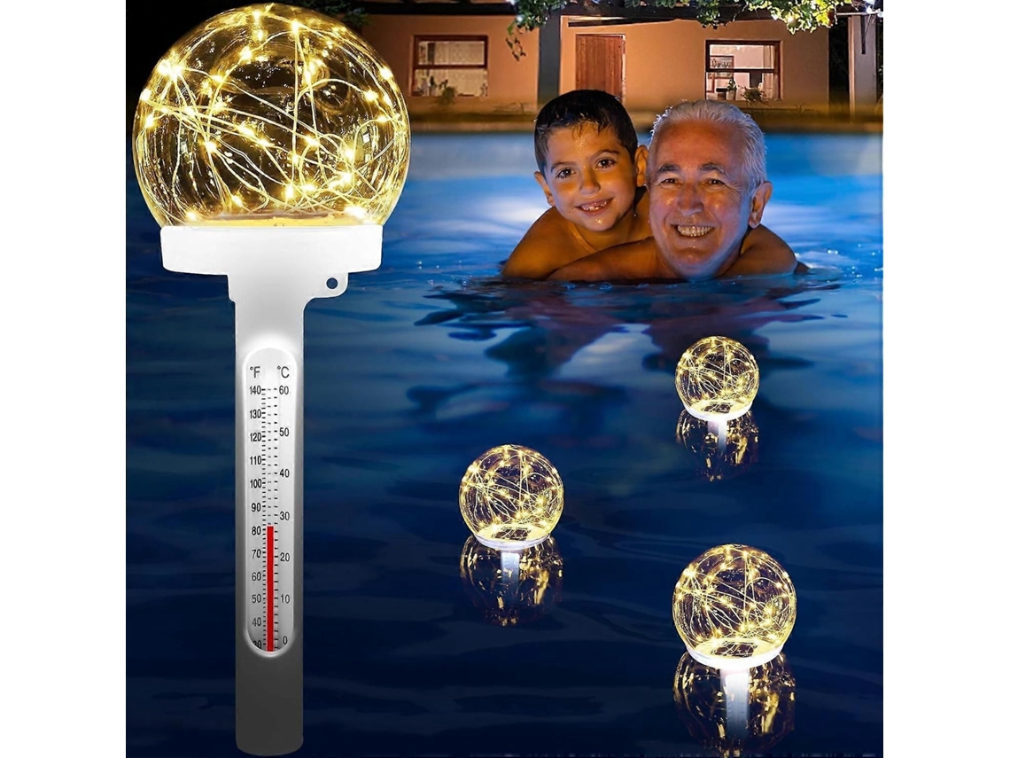 Termómetro flotante para piscina, termómetro solar para piscina, grande y fácil de leer, termómetro para piscina, GOKOCO
