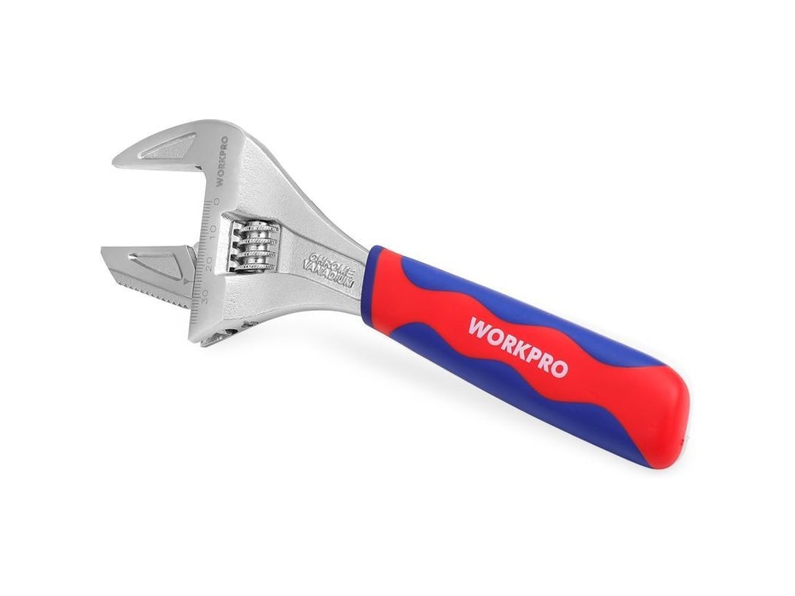 Llave inglesa ajustable 2 en 1, acero cromo-vanadio, 200 mm, hasta 42 mm | Sin marca