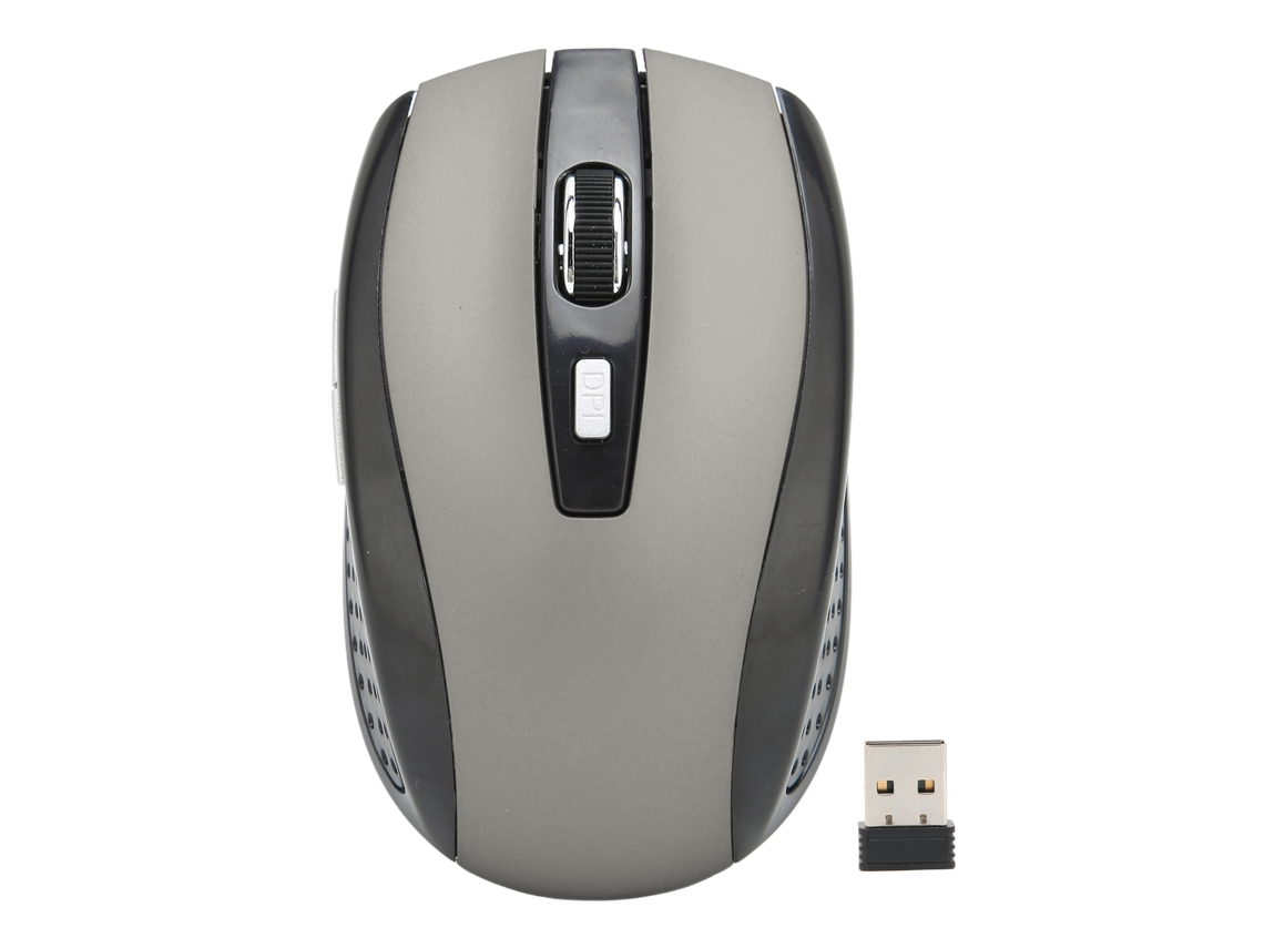 Mouse Sem Fio 2.4ghz 3 Níveis Dpi Ajustável Compatibilidade Ampla Textura Fosca Prata Cinza