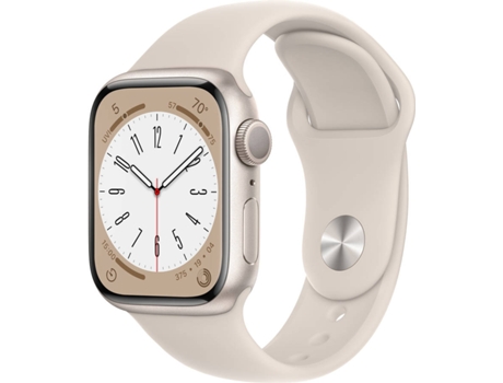 APPLE Watch Series 8 GPS 41 mm Blanco Estrella con Correa Deportiva Blanco Estrella