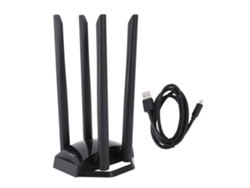 Tarjeta De Red Inalámbrica Wireless Fidelity 6 Ax5400 De 3 Bandas Y 5374 Mbps Con Adaptador Usb Y 4 Antenas De Alta Ganancia.
