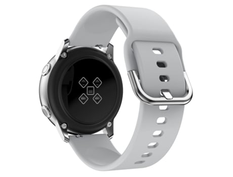 Correa de Silicona 20mm para Samsung Galaxy Watch4 Classic 46mm 42mm/Watch4 44mm 40mm/Watch Active 2/Garmin Vivomove3 - canoso