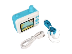 Câmera Instantânea Para Crianças 1080p Tela 2.4 Polegadas Lentes Duas 40mp Brincando De Selfie Infantil Azul Céu