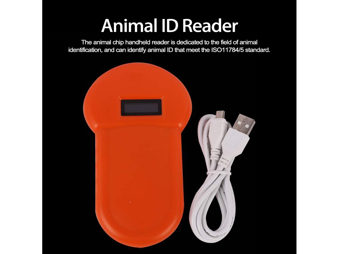 Lector De Microchips Portátil De 134,2 Khz Lf Para Perros Y Gatos Iso11784/5 Con Pantalla Oled