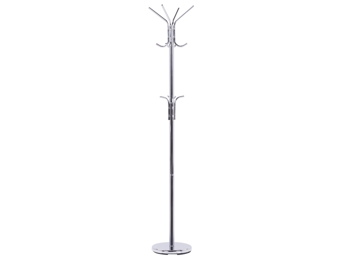 Perchero BELIANI Claxton de Acero inoxidable Plateado 30x30x185