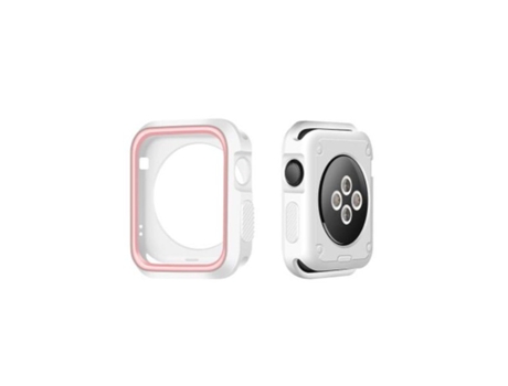 Carcasa de Protección Reforzada para Apple Watch Se (2022) 40mm GIFT4ME Blanco/Rosa