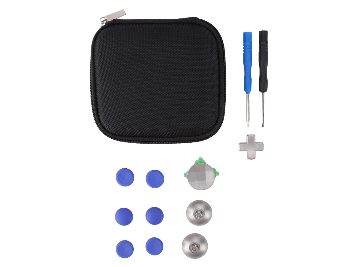 TRUYUETY Kit de Sustitución de Botones con Mango, 13 Unidades, para Control Xbox One Elite, PS4, Switch (Azul)