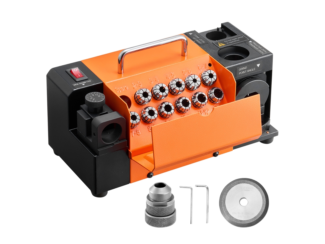 Vevor Afilador De Brocas Mr-13d Para Brocas 3 A 13 Mm Con 11 Pinzas 4600 Rpm