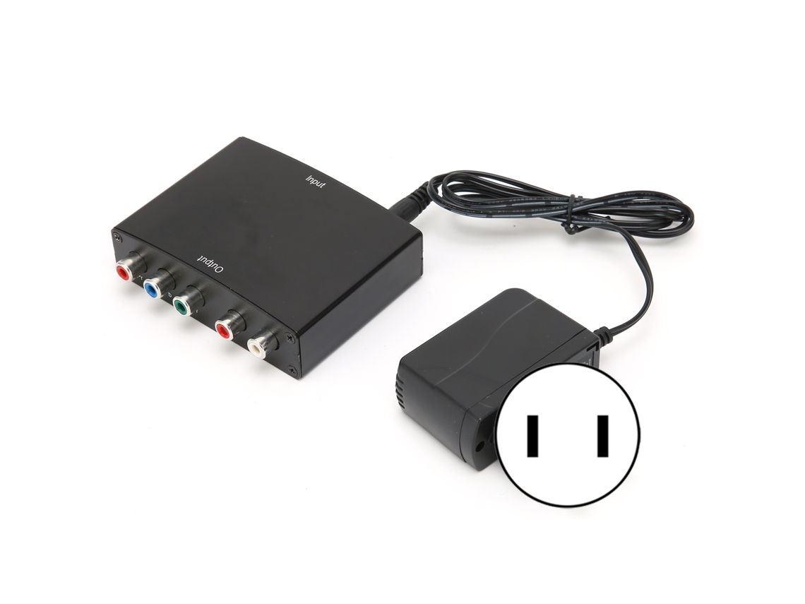 Convertidor De Audio Y Vídeo Digital Compuesto Ypbpr A Hdmi Con Resolución 1080i, Plug And Play.