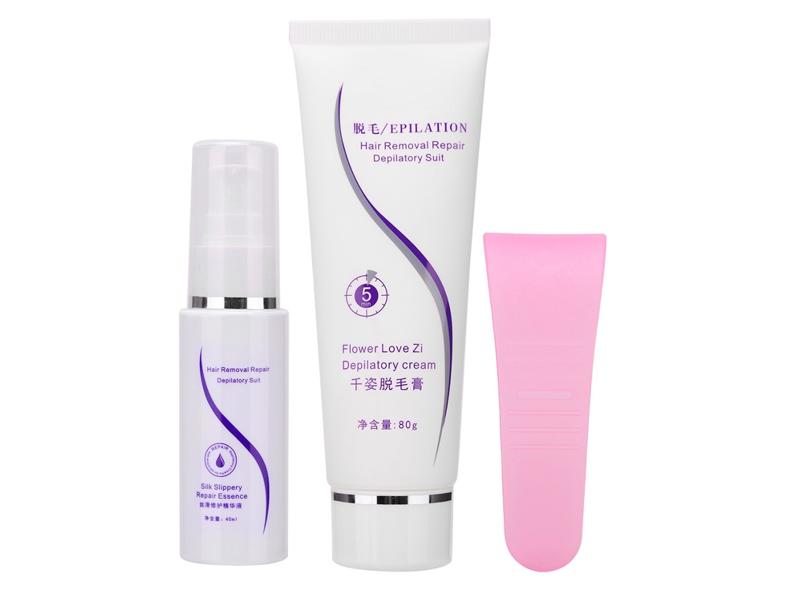 Vlrla-80g Unisex Depilatory Cream Com 40ml Cabelo Removal Repair Essence