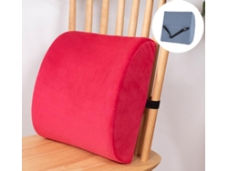 Almohada De Apoyo Lumbar, Almohada Ergonómica Para Respaldo De Silla De Oficina, Alivia Eficazmente El Dolor, Rojo Gertiz