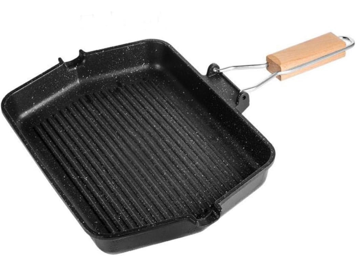 Té, Para Picnic, Sartén Cuadrada Antiadherente De Primera Calidad Para Barbacoa, Ideal Para Pescado, Carne Y Huevos.