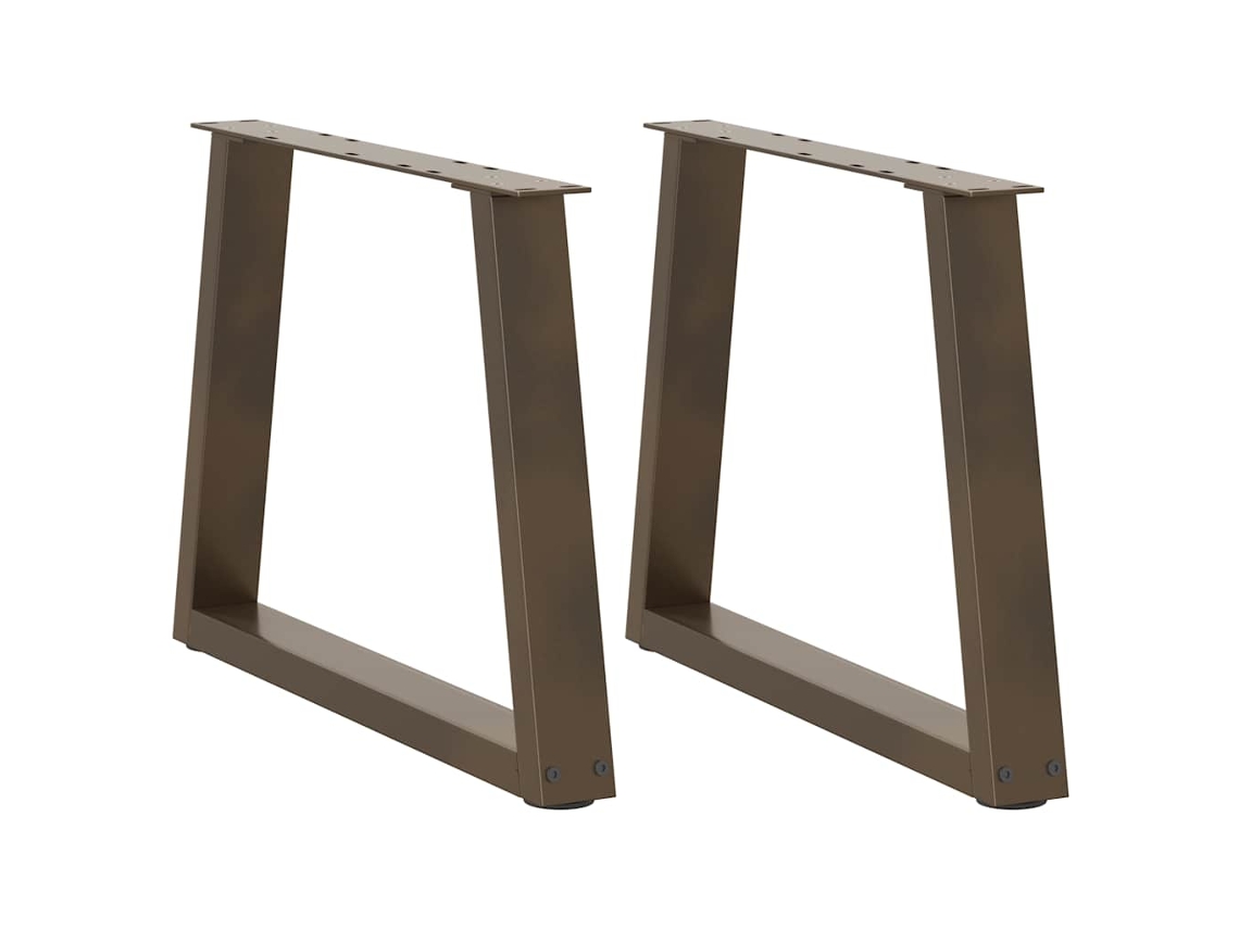 Patas Para Mesa De Comedor Forma V 2 Uds Negro 70x(42-43,3) Cm