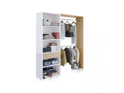 Armario Vestidor Blanco Artik (Blanco Mate) - Roble Canadian x 187 x 40cm cm