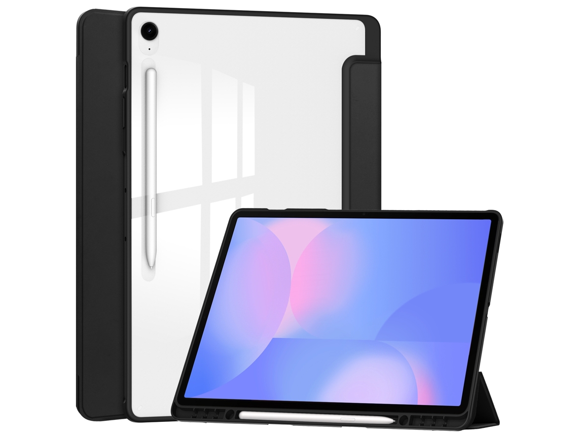 Capa Para Samsung Galaxy Tab S10 Fe Plus Sm-x620/sm-x626b 13.1 Polegadas Com Ranhura Para Caneta Preto