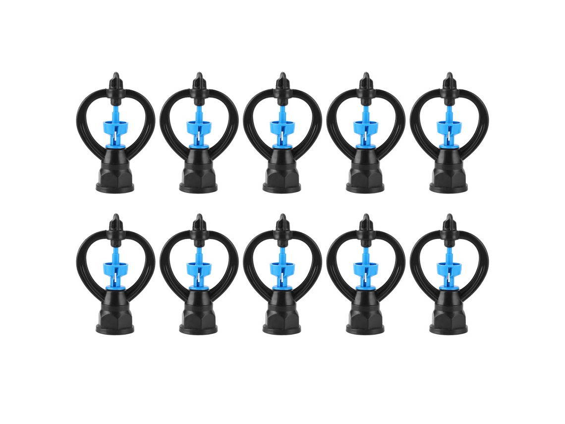 10 Aspersores Rotativos De Plástico Con Rosca Hembra G1/2 Y G3/4 Para Riego De Jardines Y Césped.
