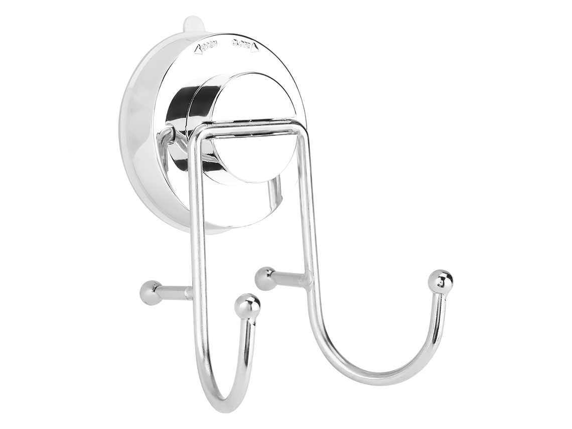 Gancho De Doble Succión De Acero Inoxidable Y Abs Para Toallas De Baño Y Cocina.