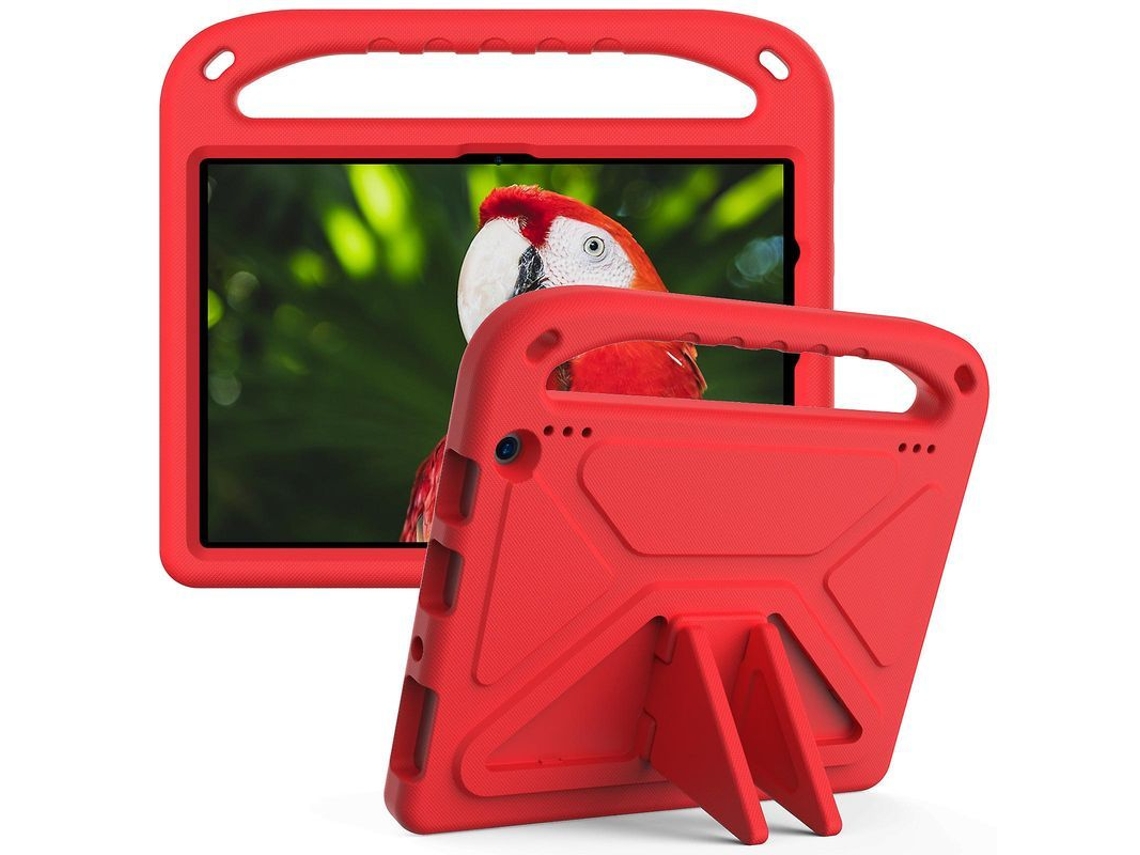 Bonita Funda Para Amazon Fire Hd 10 Plus/ Fire Hd 10 De 11.ª Generación (2021) Para Niños, Color Rojo, De Eva.