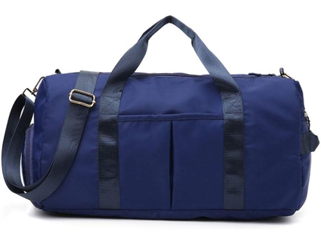Bolsa Deportiva Para Gimnasio Con Bolsa Para Zapatos, Bolsa Húmeda, Bolsa De Lona, Bolsa De Viaje Impermeable Para Mujeres Y Hombres, Azul ZMDECQNA
