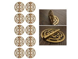 Juego De 10 Bisagras Redondas De Latón Y Bronce De Estilo Antiguo, Resistentes A La Corrosión, Para Joyeros, Gabinetes, Cajas De Regalo, Etc.