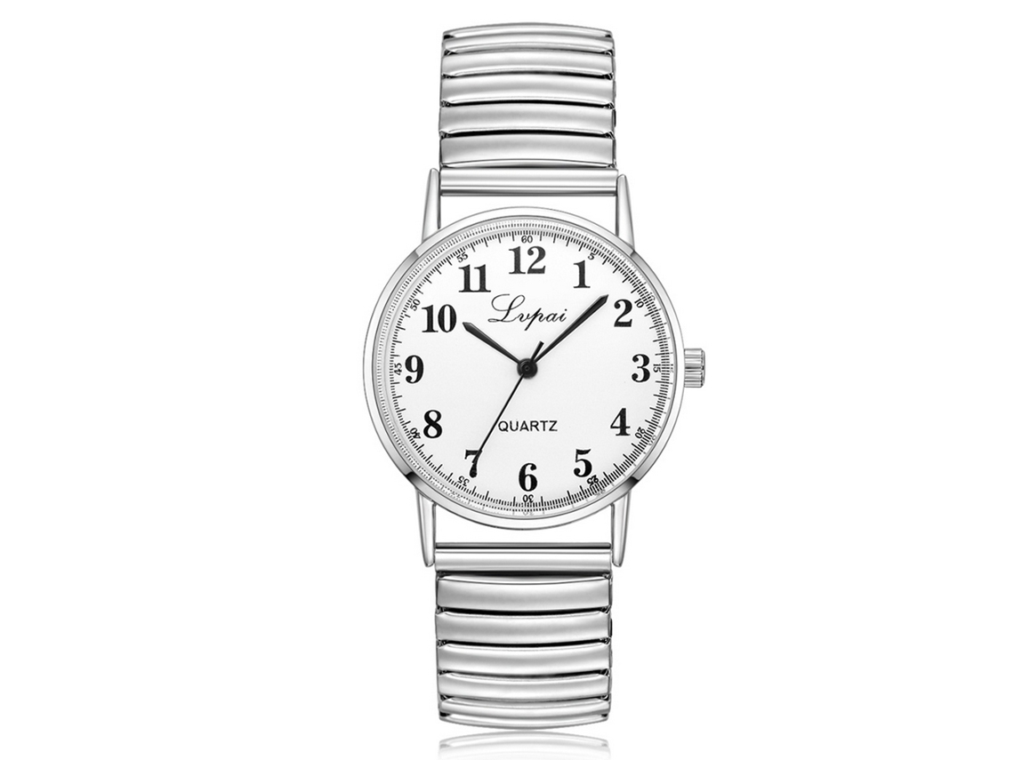 Reloj De Pulsera Analógico De Cuarzo Unisex Lvpai Moda Regalo (blanco, L)