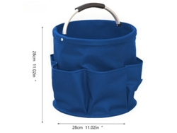 Cesta de almacenamiento plegable y portátil para camping, picnics y organización de herramientas (abierta/azul) Czhhmart