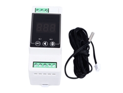 Termostato Digital Para Control De Temperatura De Riel Con Sonda Cilíndrica De 2 M, Ac100-240v