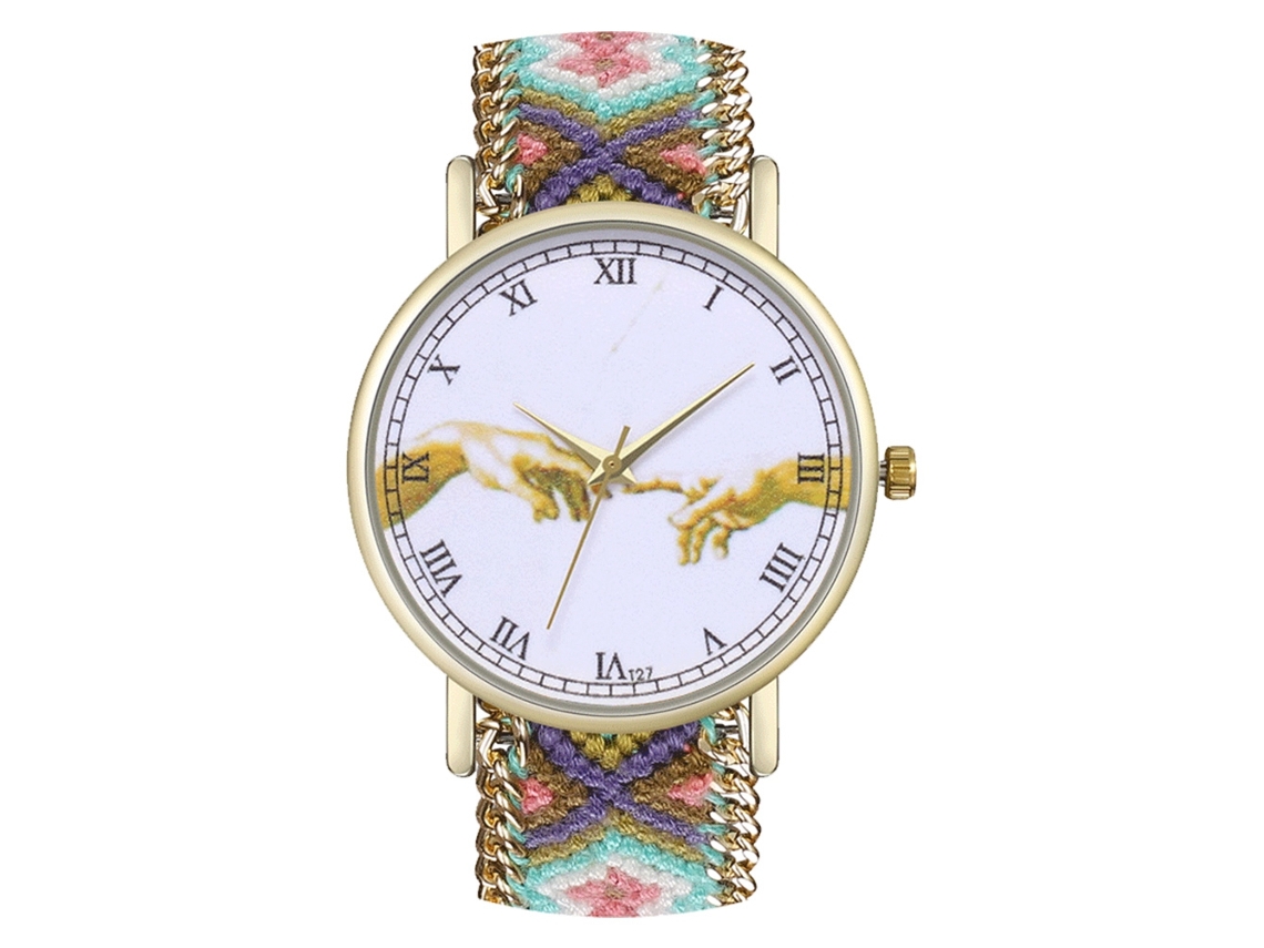 Reloj De Cuarzo Para Mujer Zhoulianfa Con Correa De Lana, Moda Coreana, Estilo Estudiantil T27-fg 7