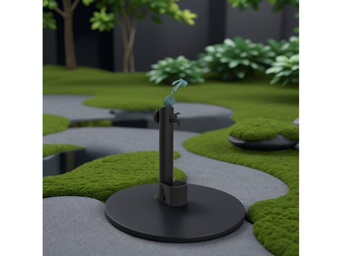 Fuente de Jardín SINED Fontana Tritone Pro Nera (Negro - Polietileno HD - 25x33x99 cm)