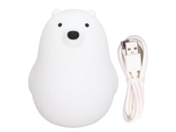 2026-lámpara Nocturna Led Oso Blanco Infantil Con Toque De Encendido Carga Usb Temporizador Para Dormitorio