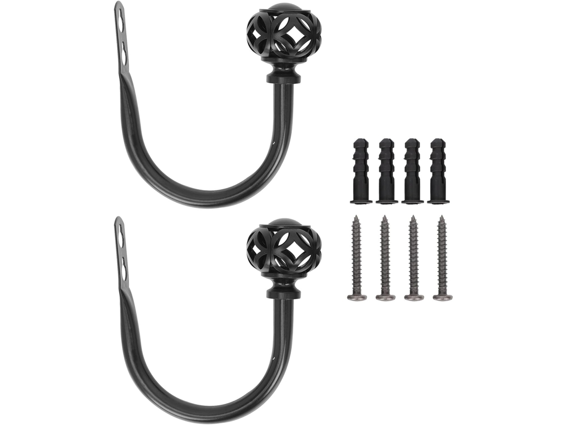 Ganchos De Cortina De Ferro Preto Resistentes À Corrosão, Reforçados, Em Formato De U, Para Pendurar