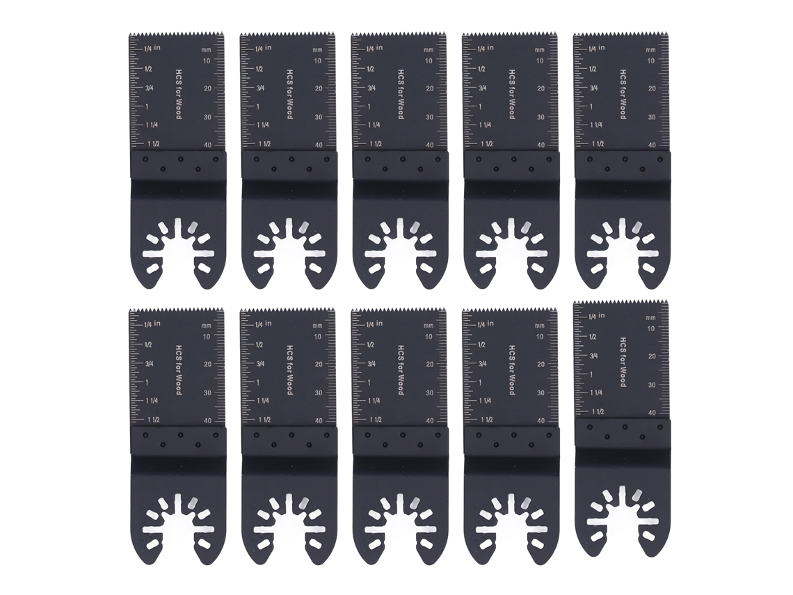 10 Hojas De Sierra Oscilantes Hss Universales Para Madera Y Metal Con Sistema De Liberación Rápida.