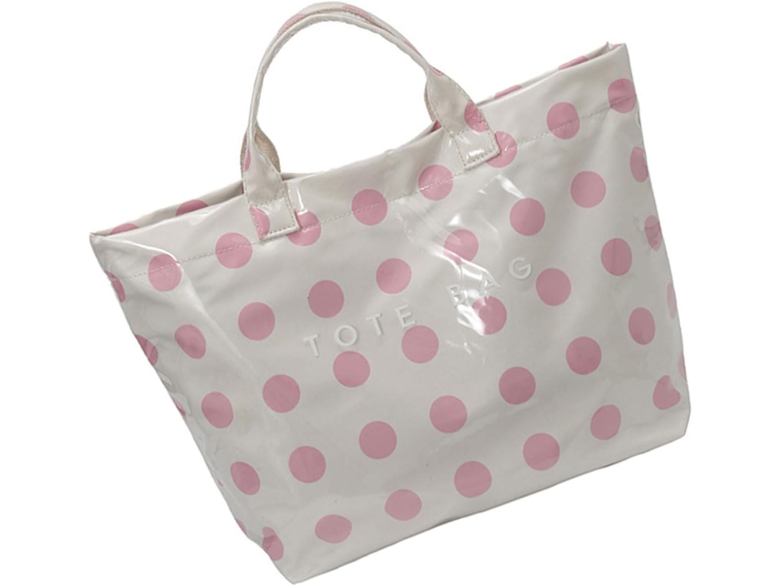 Elegante Bolso De Lunares Con Práctica Función De Acceso Que Puede Contener Un Libro.