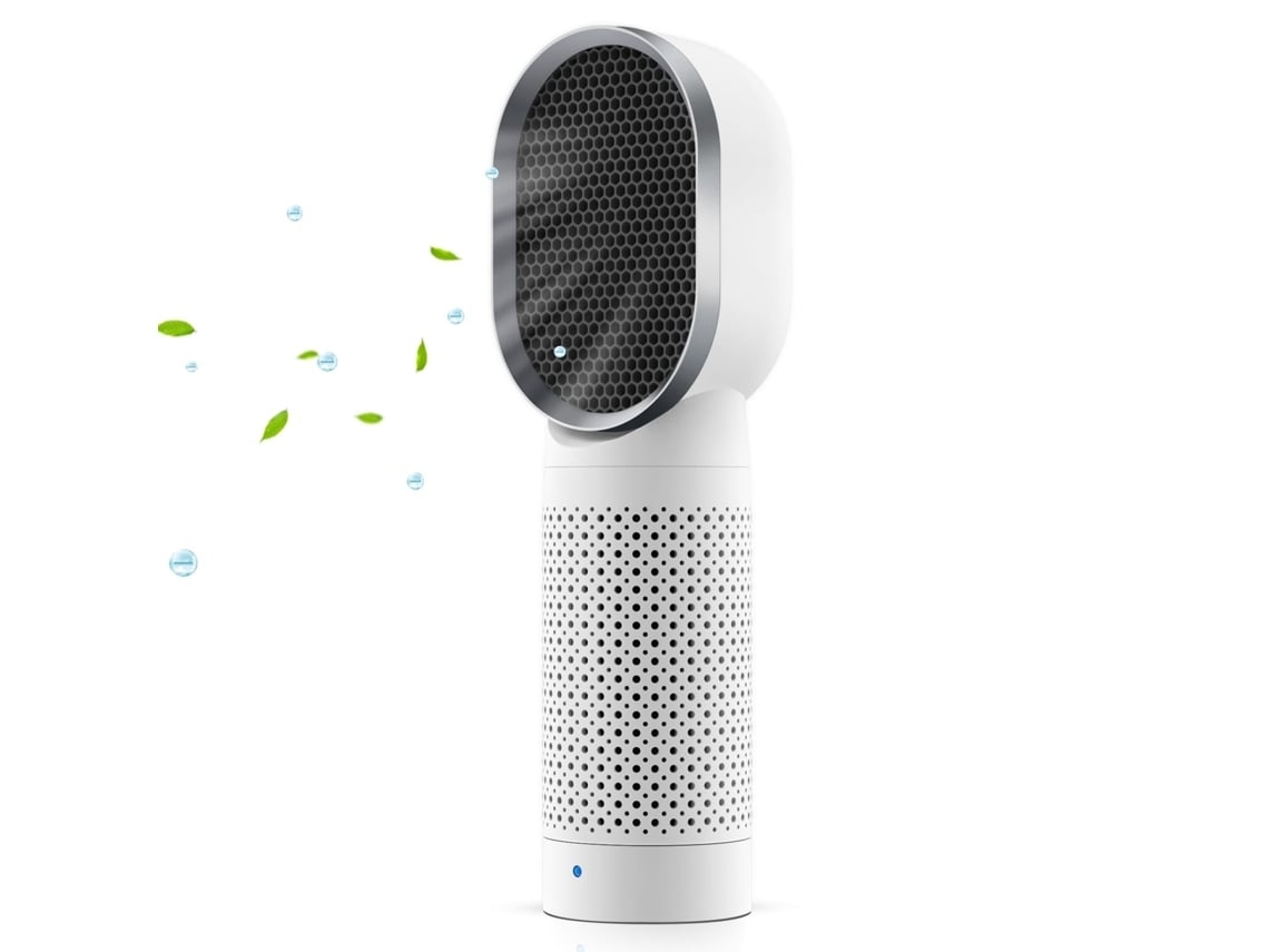 Purificador de aire para dormitorio con filtro HEPA auténtico, purificador de aire HEPA portátil para oficina, 2 velocidades, ahorro de energía USHION