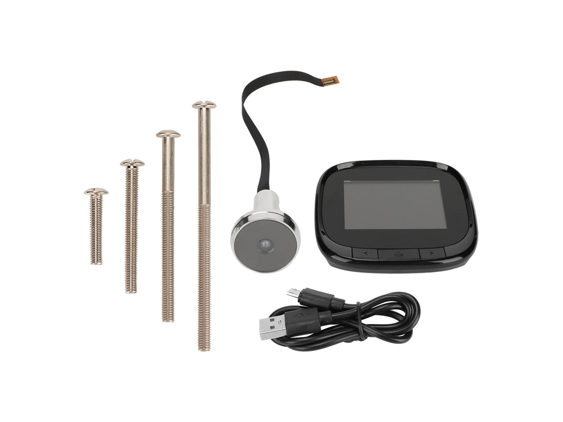 Câmera Digital De Olho De Porta 2.4 Polegadas Com Ângulo Ampl O De 90 Graus, Interfone De Vídeo Para Porta, Visual Doorbell