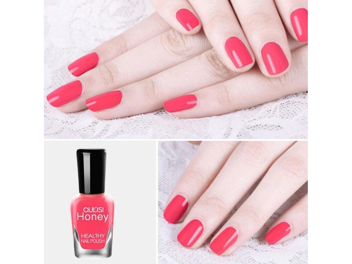 Esmalte De Uñas A Base De Agua Oulisi, 8 Ml, De Fácil Remoción, Larga Duración, Tono 08 Peach Beauty.