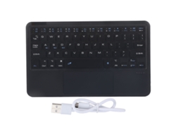 Teclado Inalámbrico Portátil Con Teclas De Tijera Y Panel Táctil Para Android, Os X Y Windows - Negro