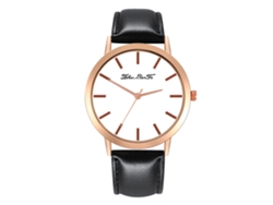 Reloj De Pulsera Analógico De Cuarzo Para Mujer Con Correa De Pu De Estilo Clásico (negro)
