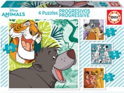 Puzzle EDUCA Progresivos 4x Disney (Edad Mínima: 3 Años - 0 Piezas)