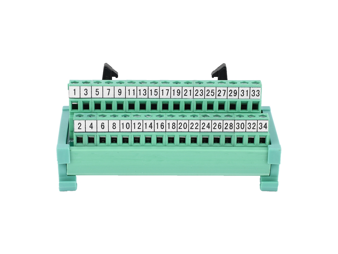 Módulo De Transferencia Plc Idc-34p, Conector De Bloque De Terminales Para Riel Din De 35 Mm, Suministros Eléctricos.
