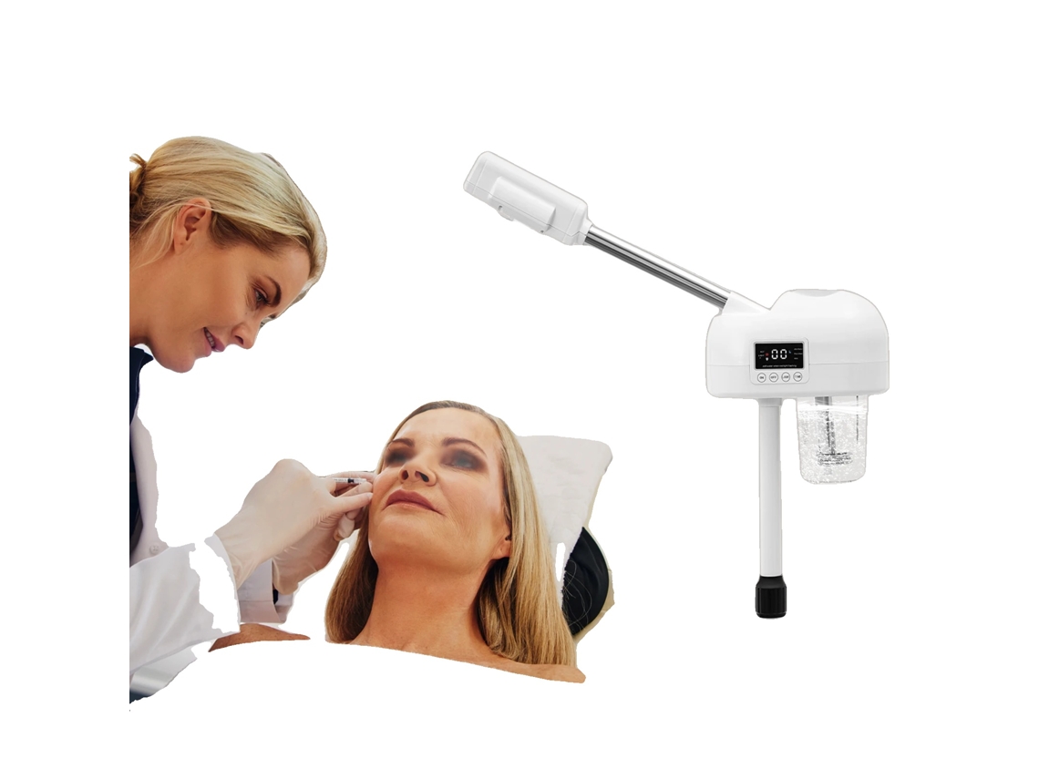 Vaporizador facial, 750 W de potencia, altura ajustable, vaporización iónica.