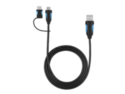 Cable De Datos (2 En 1 Compatible Con Type-c Microusb2.0)