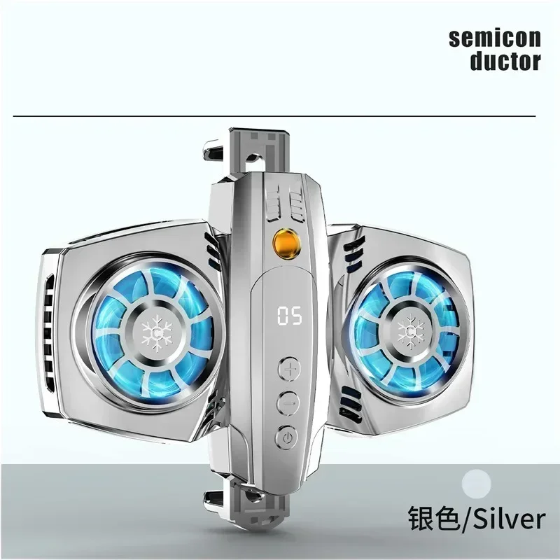 Disipador Térmico Para Teléfono Móvil (plateado) Semiconductor Turbo Hurricane Disipador Térmico De Doble Ventilador
