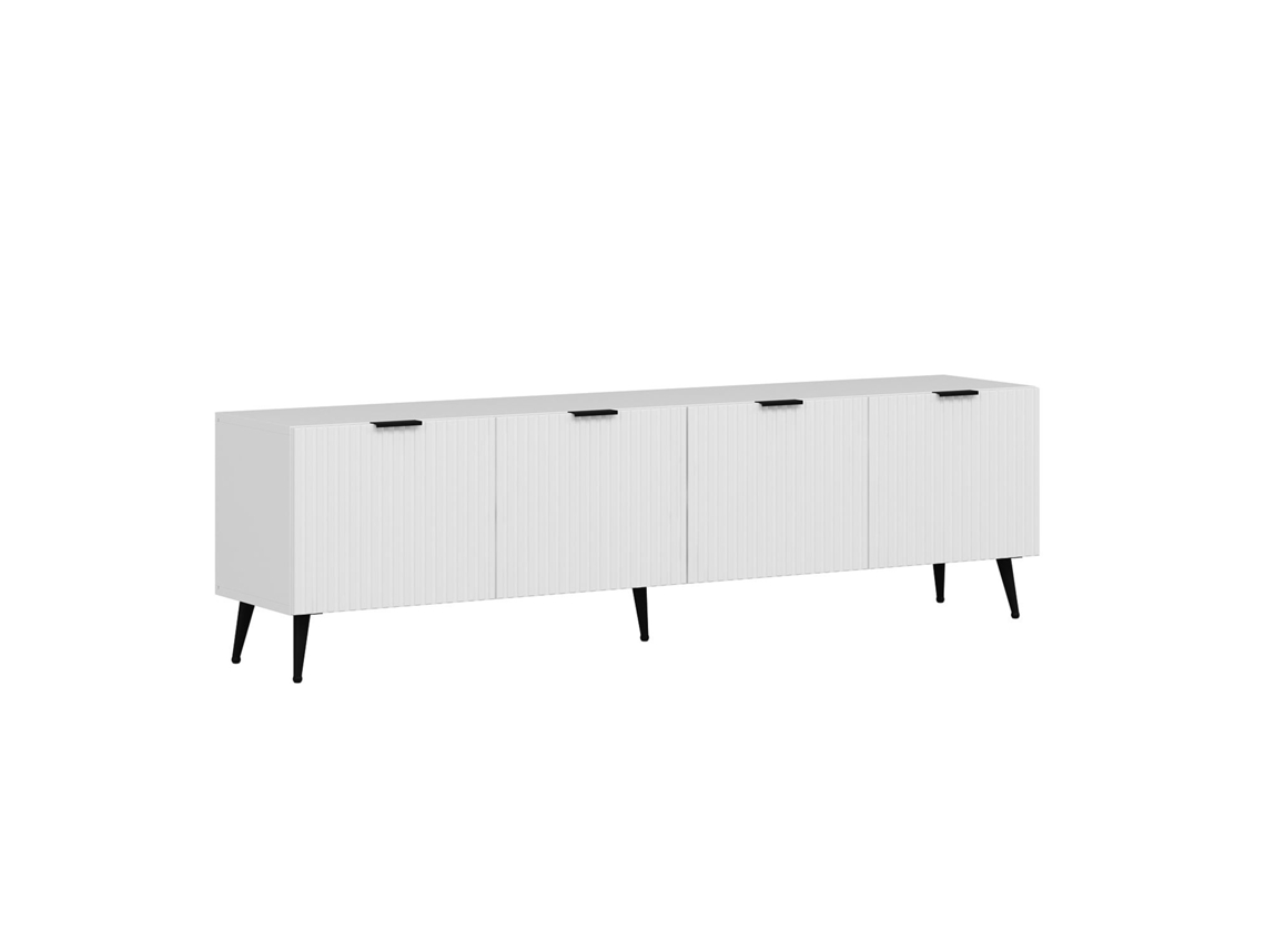 Mueble de TV Kale con 4 puertas, color blanco, Venprodin
