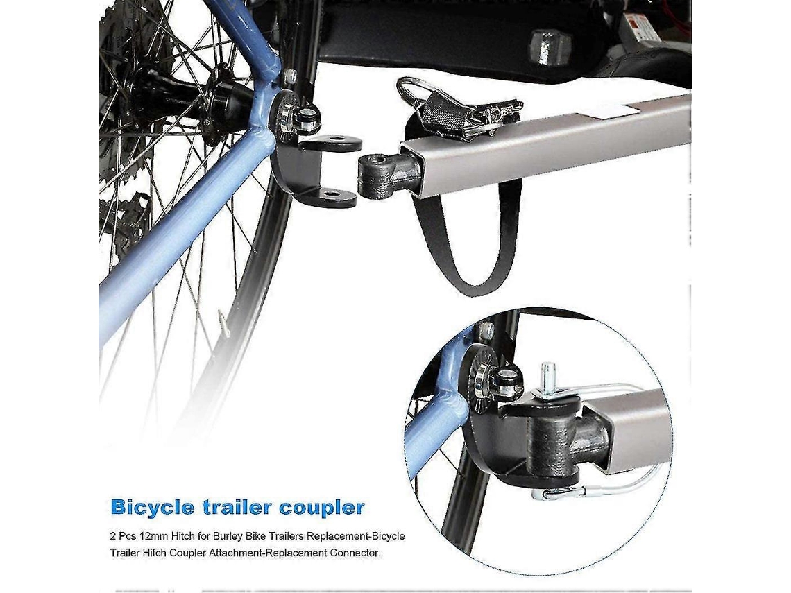 Engate de reboque para bicicleta Omni-2 Pieces Burley 12mm, compatível com freios a disco e reboques Instep.