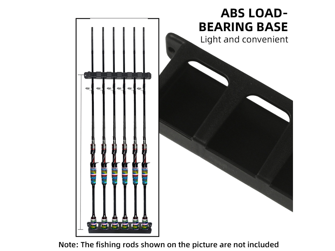 Soporte Vertical Para Cañas De Pescar Con 6 Ranuras Para Montaje En Pared, Ideal Para Garaje Y Barco.
