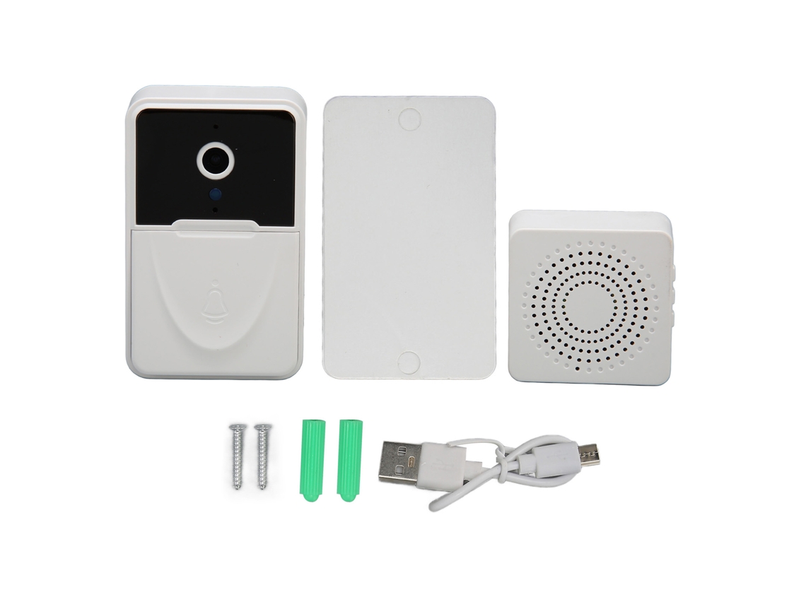 Timbre inalámbrico de video HD Aetheria con audio bidireccional, visión nocturna y notificaciones instantáneas.